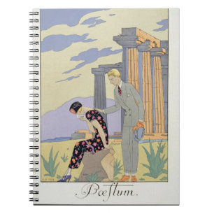 Paestum, 1924 (pochoir print) notebook