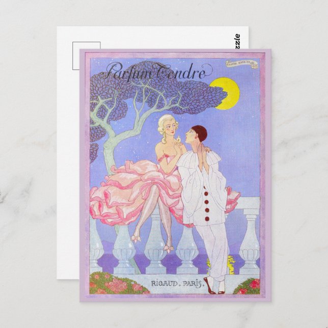 Pafum Tendre by George Barbier Postcard (Front/Back)