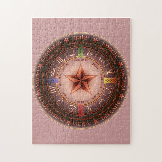 pagan calendar jigsaw puzzle (Vertical)