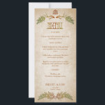 Pagan Celtic Antlers Wedding Menu<br><div class="desc">For your ritual handfasting deep in the forest, these invitations are packed with pagan elegance. The coordinating pieces of this antler wedding invitation suite feature antlers and a celtic knot with draped foliage and runic text on a parchment background. Perfectt for your handfasting ceremony or bohemian forest wedding. Order your...</div>