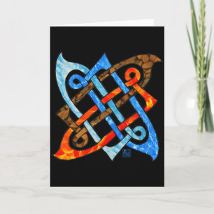 Pagan Celtic Knot Earth Air Fire Water Elements Card