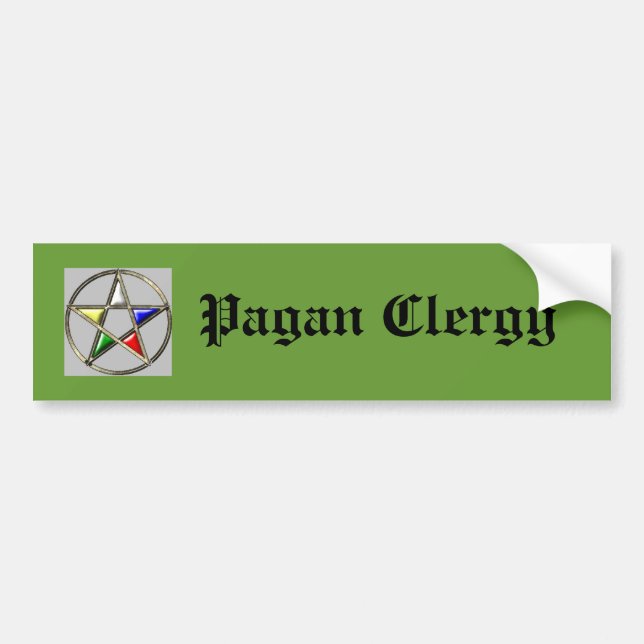 Pagan Clergy Bumper Sticker (Front)