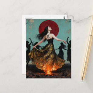 Pagan Dancing Women Postcard