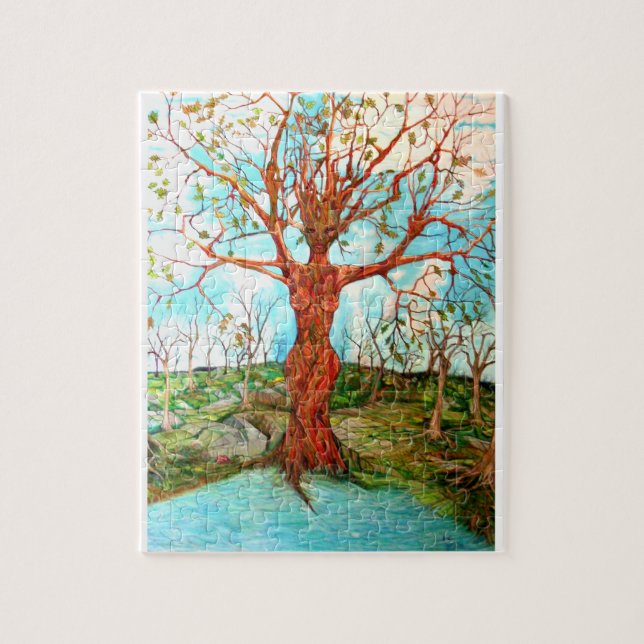Pagan Dryad Tree Goddess Wiccan Nature Art Jigsaw Puzzle (Vertical)