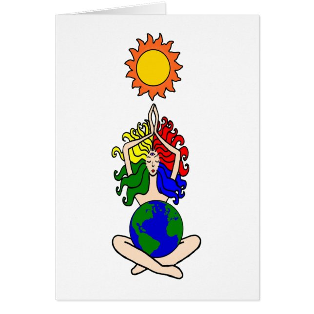 Pagan Elemental Sun Goddess Card (Front)