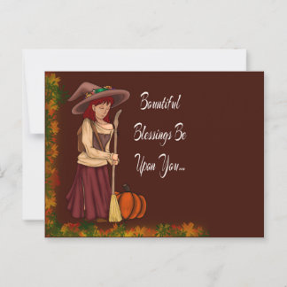 Pagan Fall Greetings Postcard