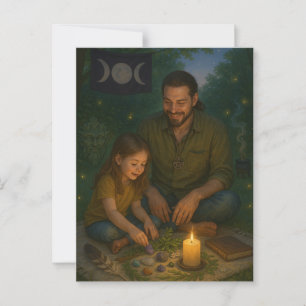 Pagan Father's Day Blessing Postcard