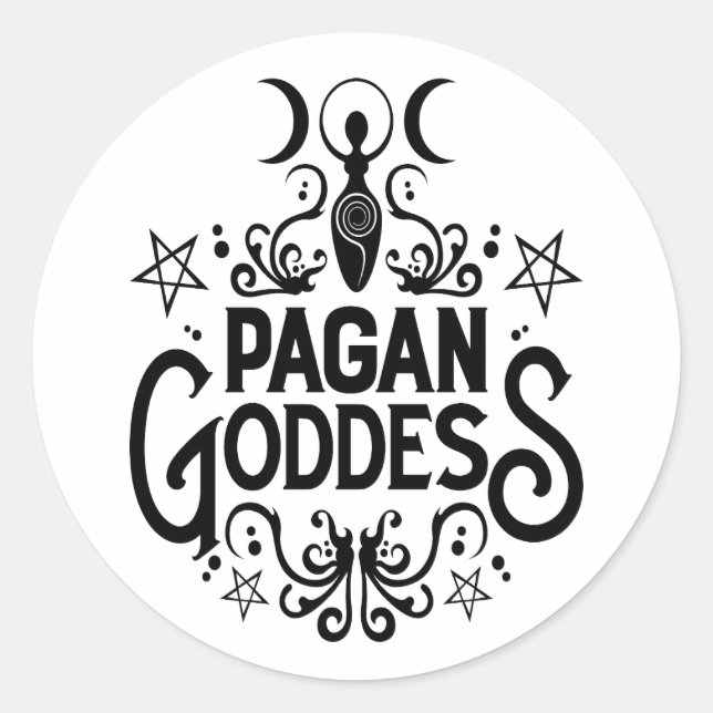 Pagan Goddess Classic Round Sticker (Front)