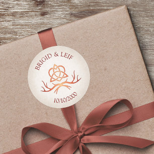 Pagan Handfasting Wedding Classic Round Sticker