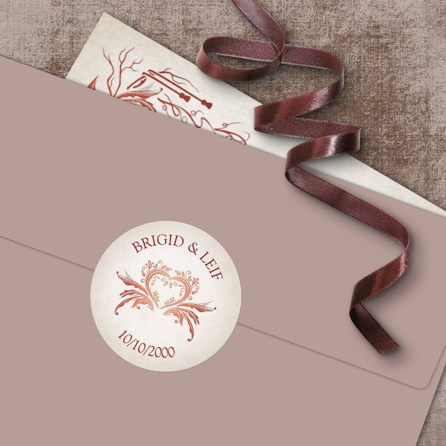 Pagan Handfasting Wedding Classic Round Sticker (Creator Uploaded)