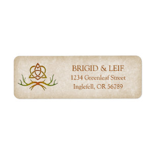 Pagan Handfasting Wedding Return Address Label