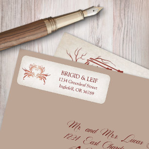 Pagan Handfasting Wedding Return Address Label