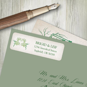 Pagan Handfasting Wedding Return Address Label