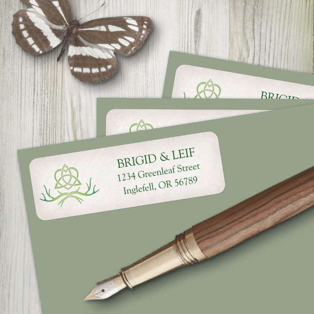 Pagan Handfasting Wedding Return Address Label (Creator Uploaded)