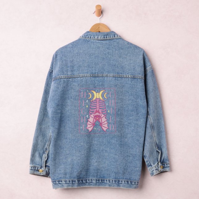 Pagan Moon Child Bat Denim Jacket (Hangar)