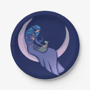 Pagan moon Goddess MoonChild Paper Plate