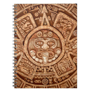 Pagan ornament of a tribe Maya texture Notebook