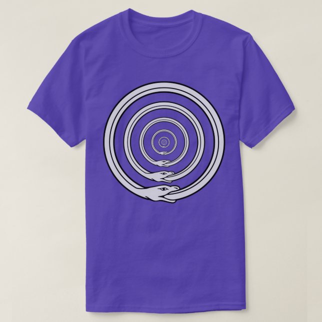 PAGAN SPIRAL RING SNAKE ICONIC FOLK  T-Shirt (Design Front)