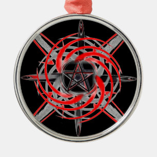 Pagan Star Premium Round Ornament