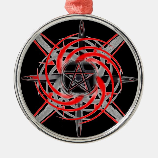 Pagan Star Premium Round Ornament (Front)