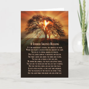 Pagan Summer Solstice Midsummer's Eve Blessings Card