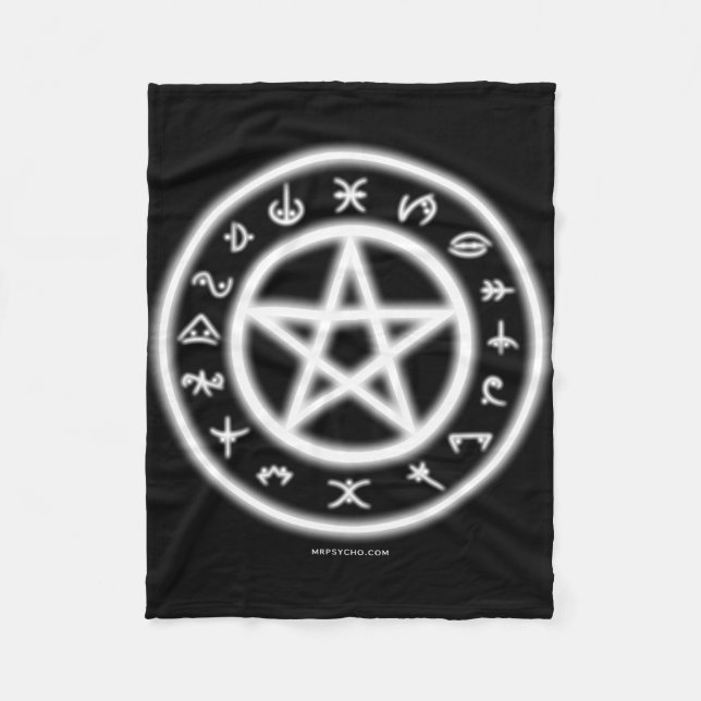 Pagan Symbols Fleece Blanket (Front)