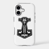 Pagan Thor's Hammer with Wolf and Goats