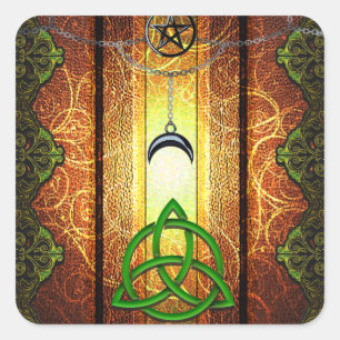 Pagan Tome Dark Magic Spells Wiccan & Witchcraft 1 Square Sticker