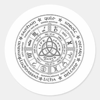 Pagan wheel of the Year Classic Round Sticker
