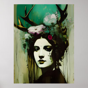 Pagan Woman Painting Poster