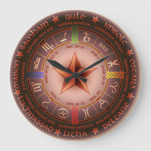 pagan year calendar large clock