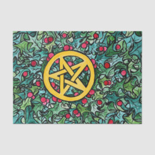 Pagan Yule Pentagram  Tissue Paper