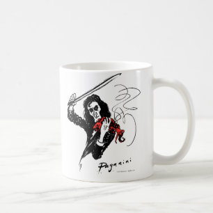 Paganini playing a red violin mug