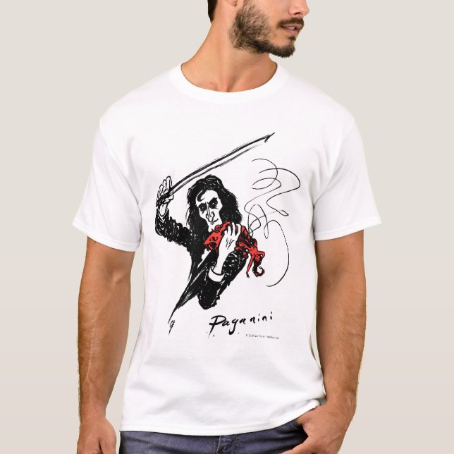 Paganini playing a red violin T-shirt (Front)