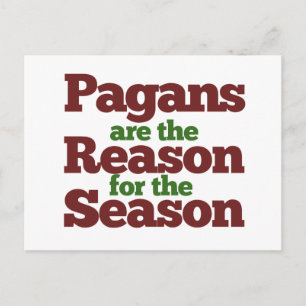 Pagans holiday season humor postcard
