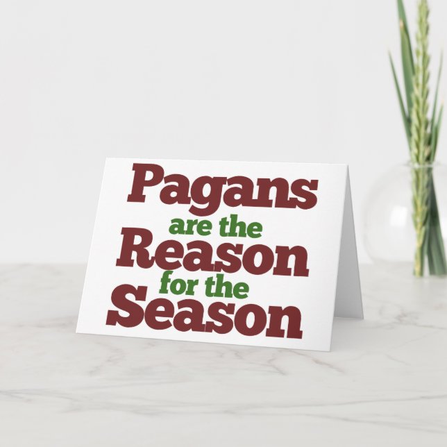 Pagans holiday season humour card (Front)