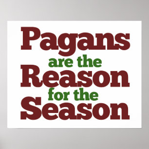 Pagans holiday season humour poster