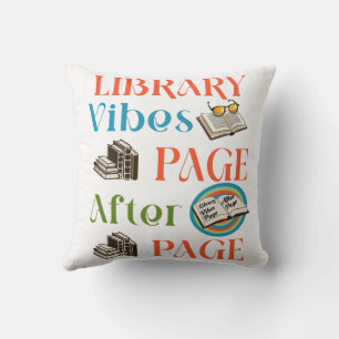 Page After Page Embrace the Library Vibes Cushion