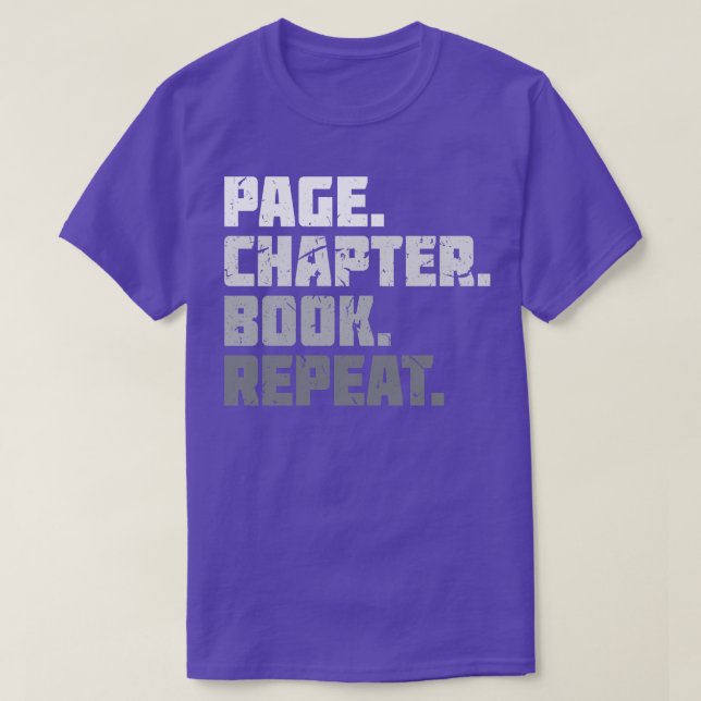 Page Chapter Book Lover Reading T-Shirt (Design Front)