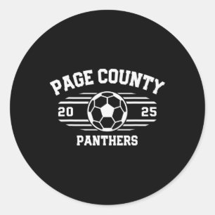 Page County Panthers Soccer Ll 2025 Classic Round Sticker