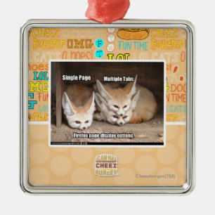 Page display options metal ornament