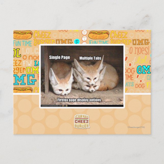 Page display options postcard (Front)