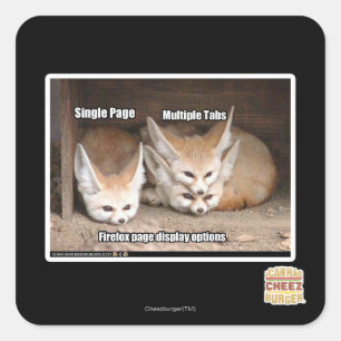 Page display options square sticker