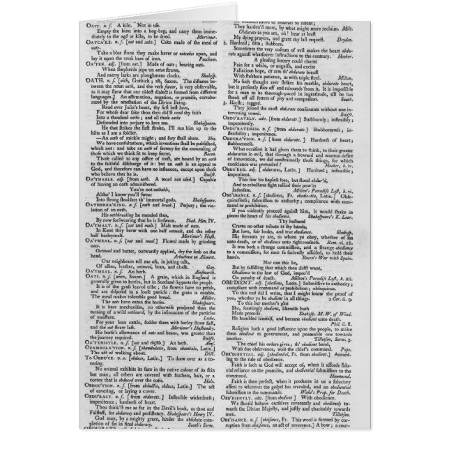 Page from a Dictionary (Front)