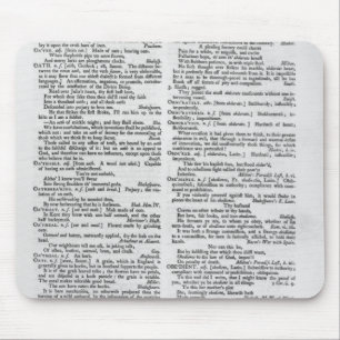 Page from a Dictionary Mouse Pad