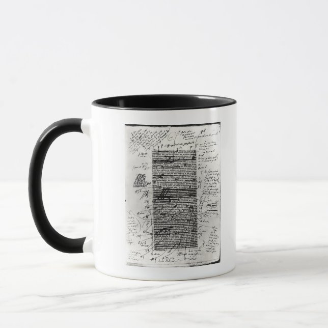 Page from one of Balzac's works Mug (Left)