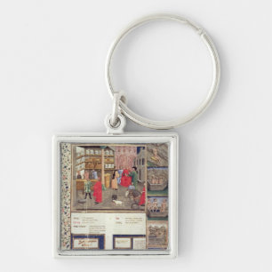 Page from the 'Canon of Medicine' by Avicenna Key Ring