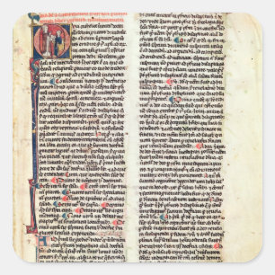 Page from the 'Somme de Theologie' Square Sticker