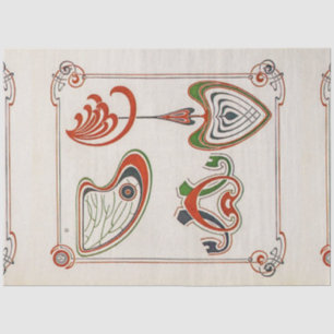  Page of Combinaisons Ornementales by Mucha Tissue Paper