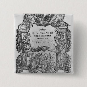 page of 'Della Musica Antica et della Moderna' 15 Cm Square Badge